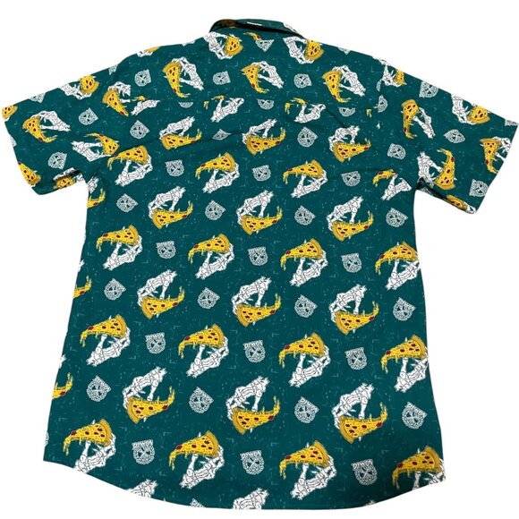 Dixxon Flannel Company Party Shirt The Slice Pizza Men's Sz Med - Picture 7 of 7